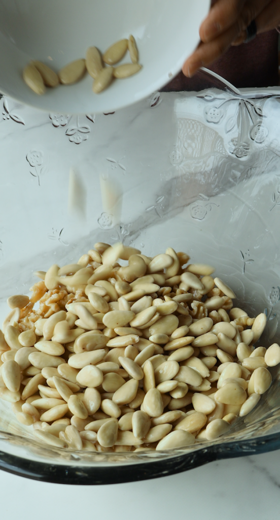 peeled almonds